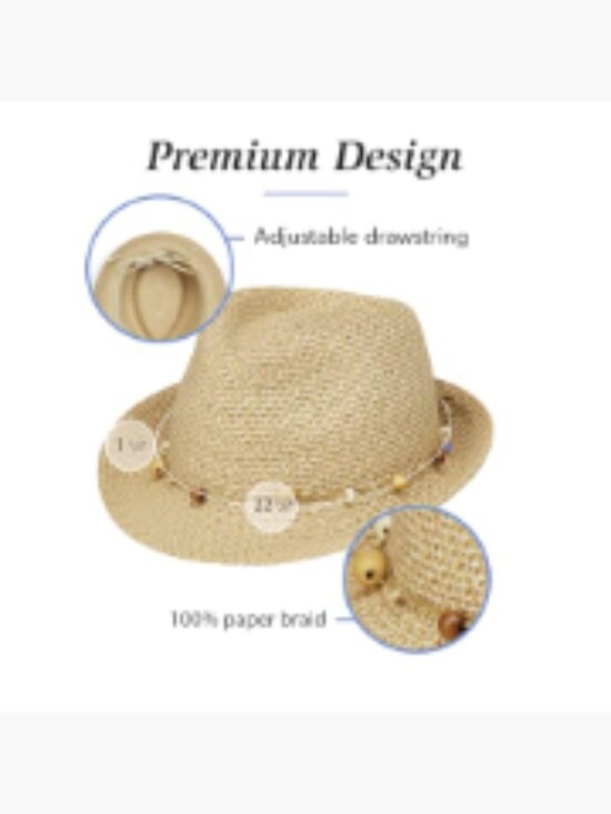 Women\'s Short Brim Trilby Fedora Sun Hat - Packable Adjustable main image 5